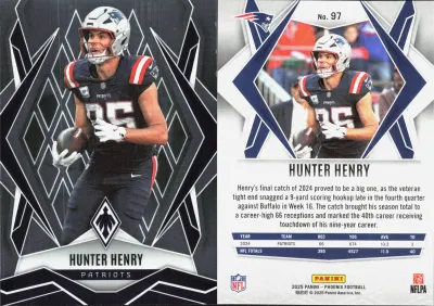 Hunter Henry 2025 Panini Phoenix Football