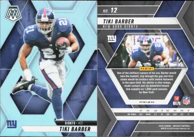 Tiki Barber — 2025 Panini Mosaic Silver