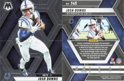 Josh Downs 2025 Panini Mosaic