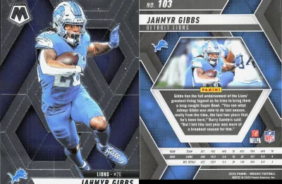 Jahmyr Gibbs 2025 Panini Mosaic