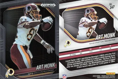 Art Monk 2025 Panini Prizm Black