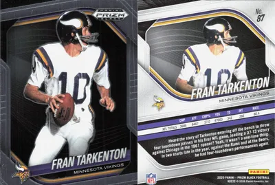 Fran Tarkenton 2025 Panini Prizm Black