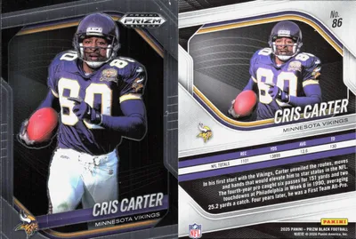 Cris Carter 2025 Panini Prizm Black