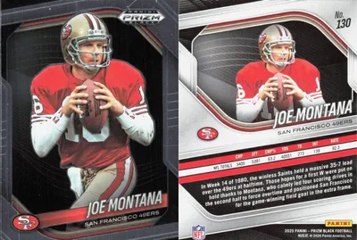 Joe Montana 2025 Panini Prizm Black