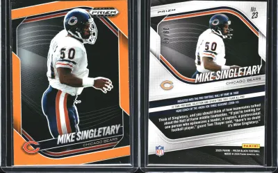 Mike Singletary — 2025 Panini Prizm Black Prizms Orange