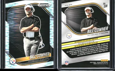 Bill Cowher — 2025 Panini Prizm Black Prizms Hyper