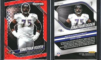Jonathan Ogden — 2025 Panini Prizm Black Prizms Red Power