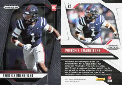 Princely Umanmielen 2025 Panini Prizm Draft Picks