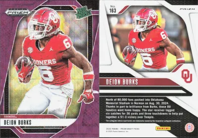 Deion Burks — 2025 Panini Prizm Draft Picks Prizms Purple Wave