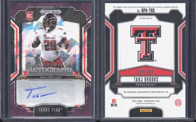 Tahj Brooks — 2025 Panini Prizm Draft Picks Purple Ice
