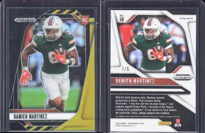 Damien Martinez — 2025 Panini 2025 Panini Prizm Draft Picks College Football Prizms Black Gold