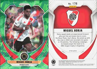 Miguel Borja — 2025 Panini 2025 Panini Prizm FIFA Club World Cup Green Ice