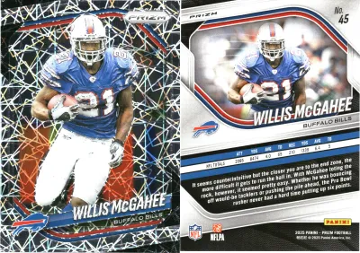Willis McGahee — 2025 Panini Prizm Prizm Lazer
