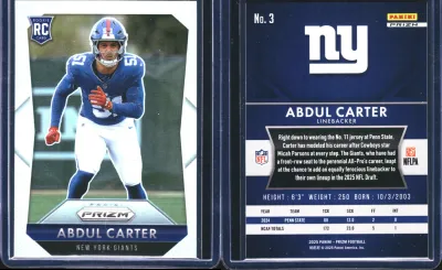Abdul Carter 2025 Panini Prizm