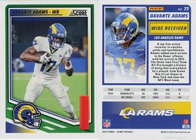 Davante Adams 2025 Panini Score