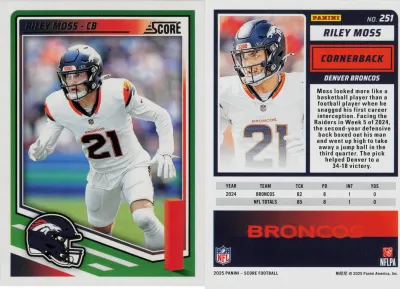 Riley Moss — 2025 Panini Score