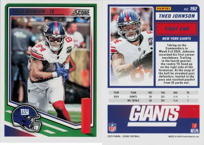 Theo Johnson 2025 Panini Score