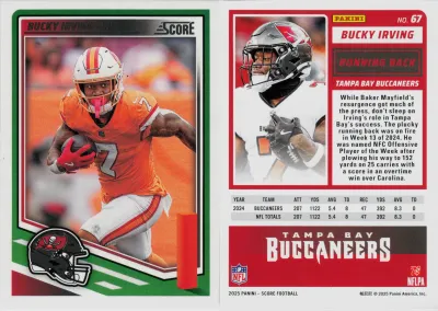 Bucky Irving 2025 Panini Score