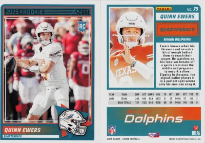 Quinn Ewers 2025 Panini Score