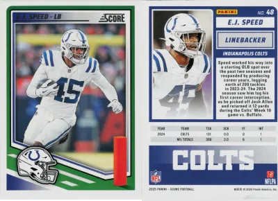 E.J. Speed — 2025 Panini Score