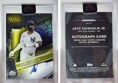 Jazz Chisholm Jr. — 2026 Topps Chrome Black Gold Refractor