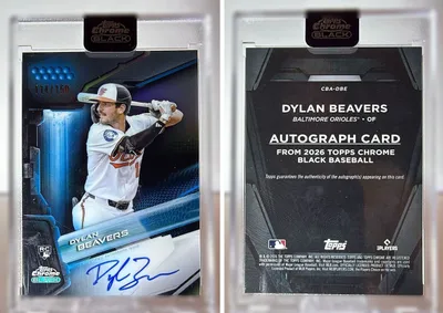 Dylan Beavers — 2026 Topps Chrome Black Blue Refractor