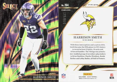 Harrison Smith — 2025 Panini Select Neon Green Prizm Shock