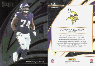 Donovan Jackson 2025 Panini Select