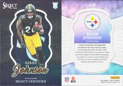 Kaleb Johnson 2025 Panini Select