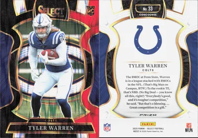 Tyler Warren 2025 Panini Select