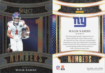 Malik Nabers 2025 Panini Select