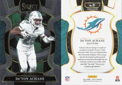 De'Von Achane 2025 Panini Select