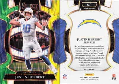 Justin Herbert 2025 Panini Select