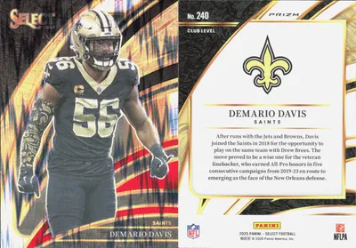Demario Davis — 2025 Panini Select Base Club Level