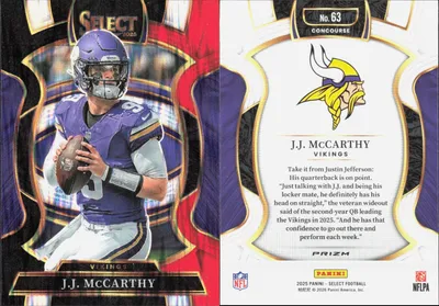 J.J. McCarthy 2025 Panini Select