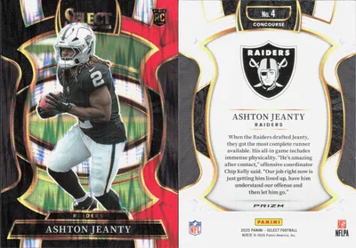 Ashton Jeanty 2025 Panini Select