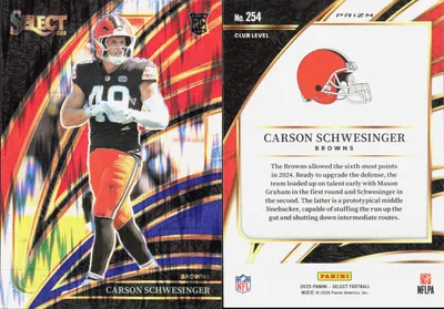 Carson Schwesinger 2025 Panini Select