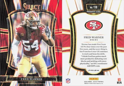 Fred Warner 2025 Panini Select
