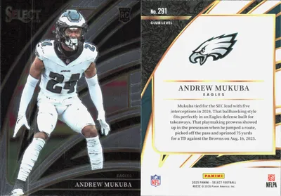 Andrew Mukuba 2025 Panini Select