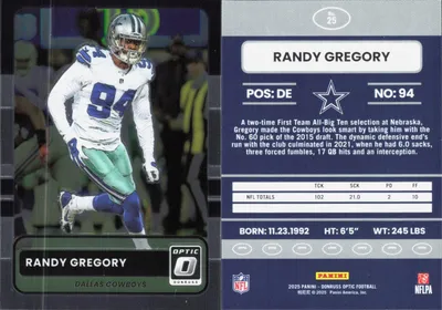 Randy Gregory — 2025 Panini Select