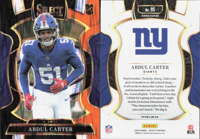 Abdul Carter 2025 Panini Select