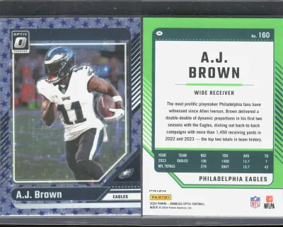 A.J. Brown 2024 Panini Donruss Optic