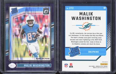 Malik Washington — 2024 Panini Donruss Optic Purple Shock