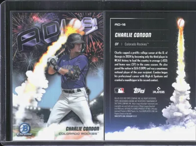 Charlie Condon 2025 Topps Bowman Chrome