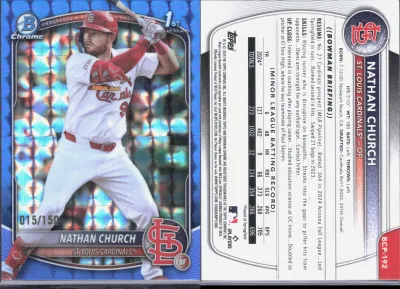 Nathan Church — 2025 Topps Bowman Chrome Blue Refractor