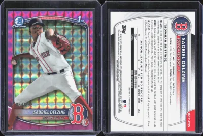 Sadbiel Delzine — 2018 Topps Bowman Chrome Fuchsia Refractor