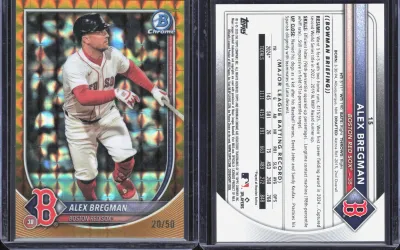 Alex Bregman — 2023 Topps Bowman Chrome Gold Geometric Refractor
