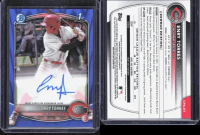 Enry Torres — 2025 Topps Bowman Chrome Blue Refractor