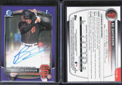 Bo Davidson — 2025 Topps Bowman Chrome Purple Refractor