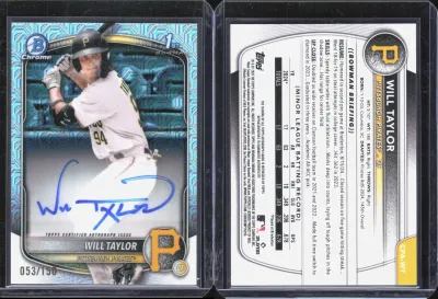 Will Taylor — 2025 Topps Bowman Chrome Blue Refractor